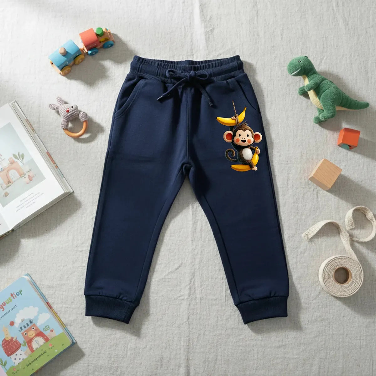 MOD 11-  Cheeky monkey navy blue joggers