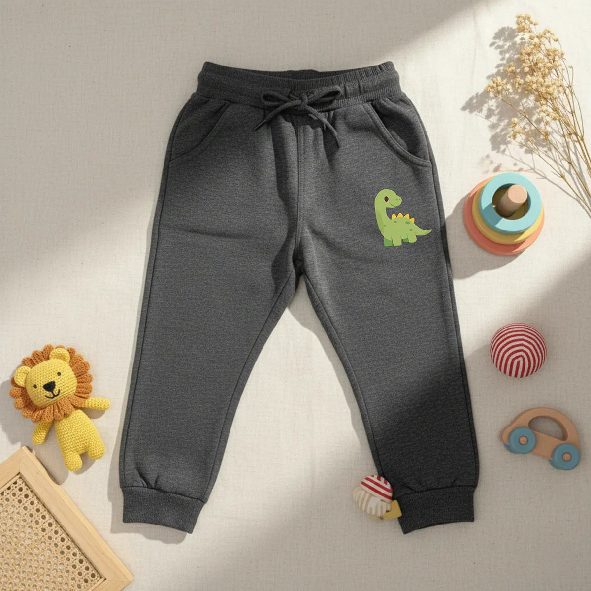 Little Dino Kids Joggers – Grey - MOD 11