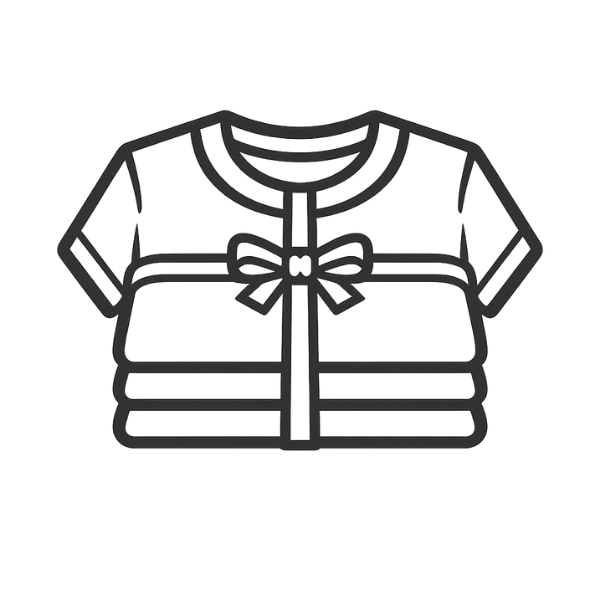 Icon showing a curated bundle of unisex kids' clothes representing endless outfit combinations in every pack